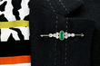 Wearing Image for Emerald Brooch