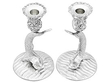 Vintage Silver Fish Candlesticks