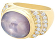 Vintage Star Sapphire Ring with diamonds