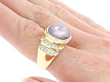 Vintage Star Sapphire Ring on hand