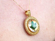 Rock Crystal Pendant on the Neck