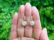 Flower Diamond Earrings in Yellow Gold Outside 