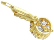 Flower Diamond Earring in Yellow Gold reverse