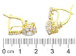 Flower Diamond Earrings in Yellow Gold size