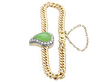 Antique Chrysoprase Witch's Heart Bracelet