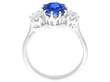 Blue Sapphire Trilogy Ring