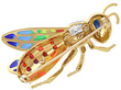 Vintage Bug Brooch with Gemstones 