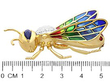 Vintage Bug Brooch with Gemstones size