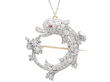 Antique Diamond Dolphin Brooch