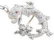 Antique Diamond Dolphin Brooch