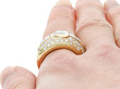 Chunky Yellow Gold Multi Diamond Ring UK