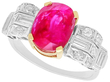 Burmese Ruby and Diamond Dress Ring