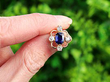 Antique Blue Sapphire Earrings Yellow Gold