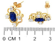 Antique Blue Sapphire Earrings Yellow Gold