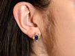 Antique Blue Sapphire Earrings Yellow Gold