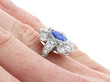 Certified Blue Sapphire and Diamond Ring