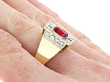 Thai Ruby and Diamond Ring