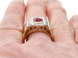 Thai Ruby and Diamond Ring