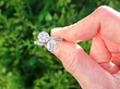 Large Two Stone Diamond Crossover Ring
