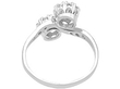 Large Two Stone Diamond Crossover Ring
