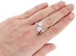 Large Two Stone Diamond Crossover Ring