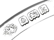 Fox Head Menu Holders in Sterling Silver