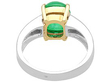 Vintage Emerald Solitaire Ring 18ct White Gold