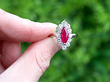 Vintage Marquise Cut Ruby Engagement Ring