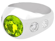 Vintage Peridot Ring Platinum