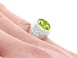 Vintage Peridot Ring Being Worn