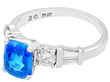 Vintage Ceylon Sapphire Ring with Diamonds