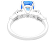 Vintage Ceylon Sapphire Ring with Diamonds