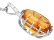 Vintage Citrine Pendant with Diamonds