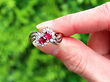 Ruby and Diamond Platinum Ring