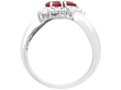 Ruby and Diamond Platinum Ring