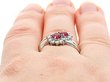 Ruby and Diamond Platinum Ring