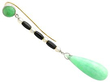 Jade Drop Earrings with Onyx