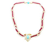 Vintage Pearl ruby diamond and Turquoise Necklace