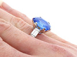 Large Untreated Ceylon Sapphire Ring