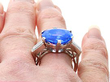 Large Untreated Ceylon Sapphire Ring