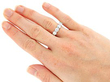 Eternity Ring with 13 Diamonds in White Gold Wearing