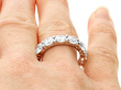 Wearing Eternity Ring with 13 Diamonds in White Gold