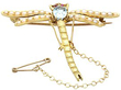 Gold and Gemstone Dragonfly Brooch UK