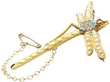 Gold and Gemstone Dragonfly Brooch UK