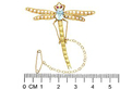 Gold and Gemstone Dragonfly Brooch UK