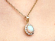 Wearing Opal Cluster Pendant with Diamonds UK