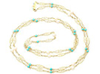 Gold Pearl and Turquoise Necklace