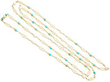Vintage Yellow Gold Pearl and Turquoise Necklace