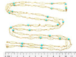 Vintage Gold Pearl and Turquoise Necklace Size
