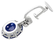 Blue Sapphire Oval Earrings Antique 